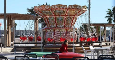 Merry Go Round Swing Stock Footage 122121760