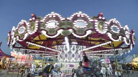 Merry-go-round time lapse Stock Footage 52372789