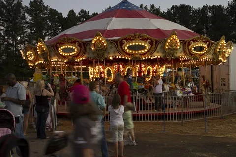Merry-Go-Round timelapse Stock Footage 89421676