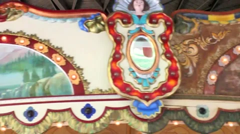 Merry Go Round Top Frontal Stock Footage 1057248