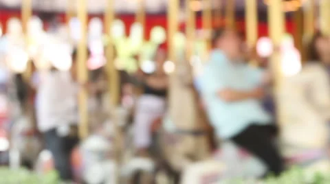 Merry Go Round (unfocus) Stock Footage 4935225