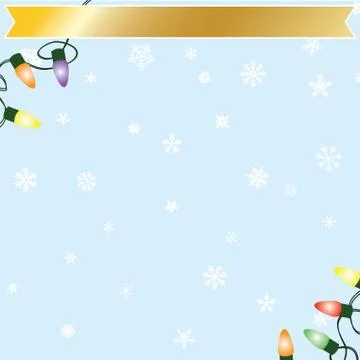 Merry Happy Christmas two strings of holiday lights Stock Illustration