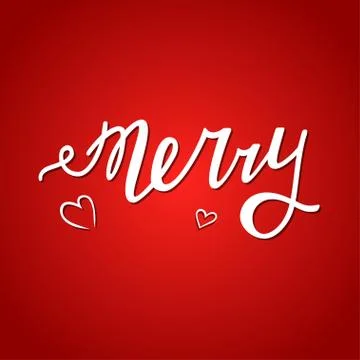 Merry me red Stock Illustration