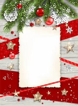 Merry white card Stock Illustration