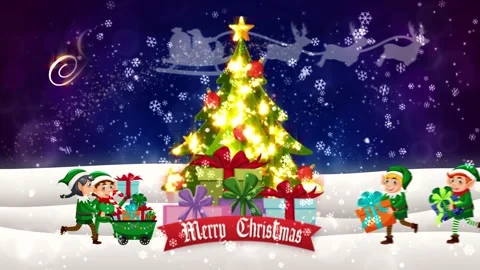 Merry Xmas animation Stock Footage 294759153