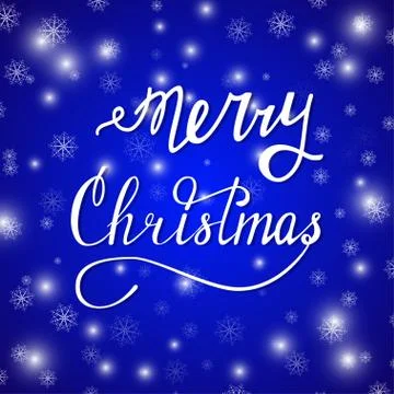 Merry xmas blue Stock Illustration