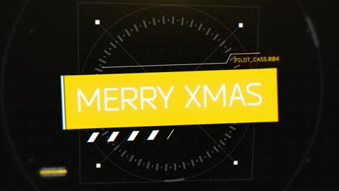 Merry XMAS with HUD elements and circles Stock Footage 250572547