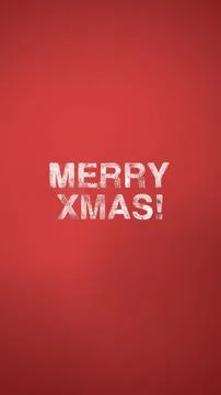 Merry Xmas ice typography on red festive background Stock Illustration
