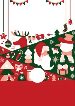 Merry Xmas No Text Pop Art Concept Stock Illustration