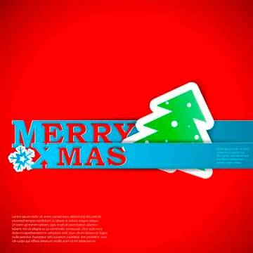 Merry Xmas strips card vector eps10 illustration Stock Illustration