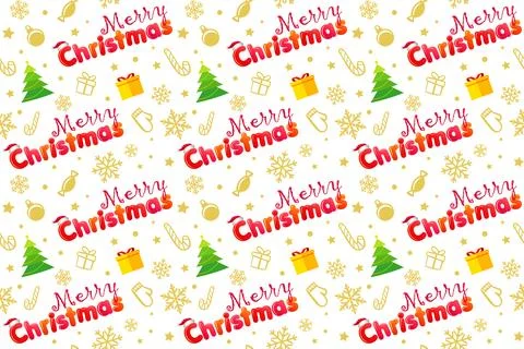 Merry Xmas wrap seam less bg 库存插图