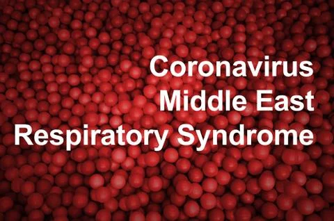 MERS-CoV Novel Corona virus concept. Middle East Respiratory Syndrome abstrac Stock Photos