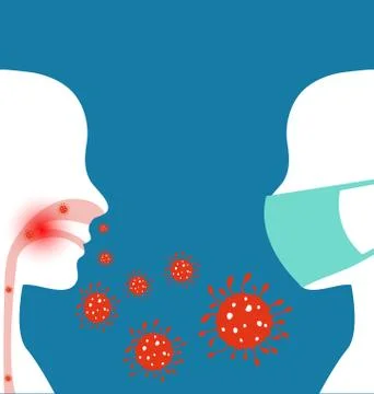 Mers virus respiratory pathogens of human Stock Illustration