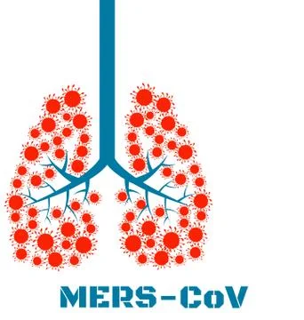 Mers virus respiratory pathogens Stock Illustration