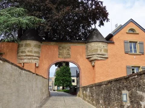 Mersch castle gate Stock Photos