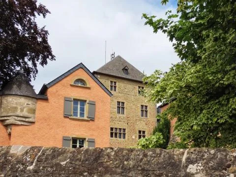 Mersch castle outside Stock Photos