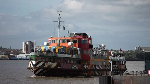 Mersey Ferry Snowdrop Stock-Footage 287081254