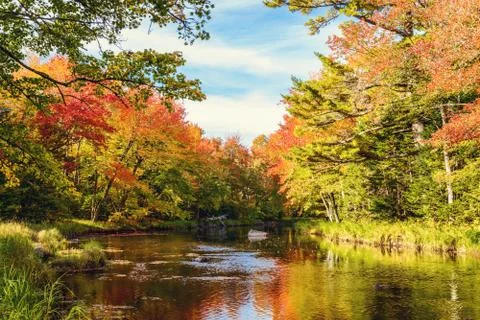 Mersey river in fall Stock Photos