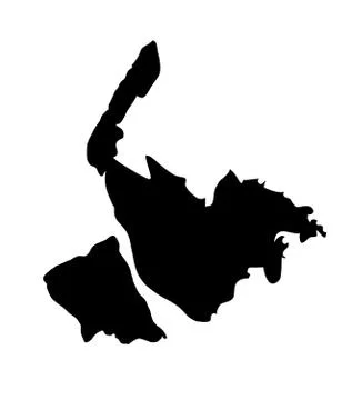 Merseyside map vector silhouette, county in North West England イラスト素材
