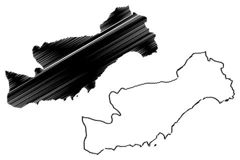 Mersin map vector.... Stock Illustration