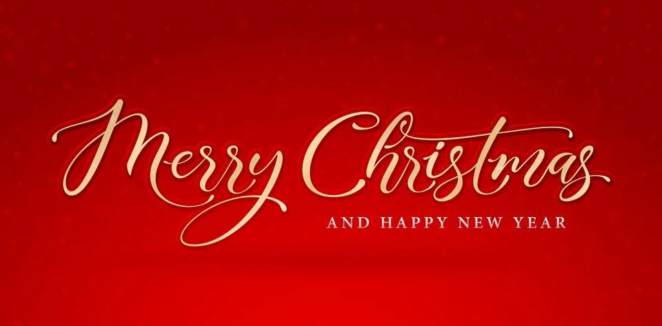 Mery christmas script font Stock Illustration
