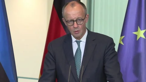 Merz refuses to comment on possible German participation in future Ukraine peace Stock Footage 321897207