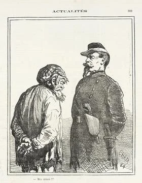 Mes armes!!!. Cham (Count Amde-Charles-Henry de No) (France, Paris, 1819-18.. イラスト素材