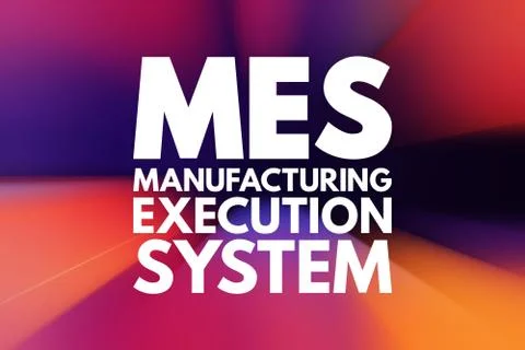 MES - Manufacturing Execution System acronym, business concept background Illustrazione stock