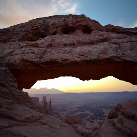 Mesa Arch Dawn Time Lapse Stock Footage 69478003