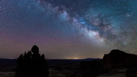 Mesa Arch Milky Way Time-lapse 8K Stock Footage