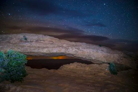 Mesa arch at night Stock Photos