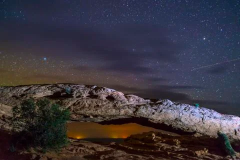 Mesa arch at night Stock Photos