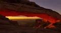 Mesa Arch Sunrise 14 Zoom Out Canyonlands Utah USA HD Footage