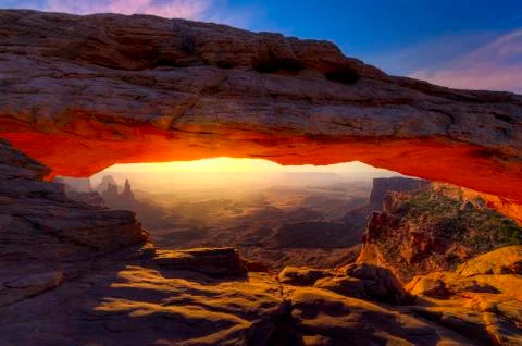 Mesa Arch Sunrise Stock Photos