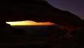 Mesa Arch Timelapse 16 Zoom Out Sunrise Canyonlands Utah USA HD Footage