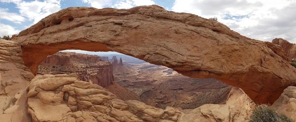 Mesa Arch View Stock Photos
