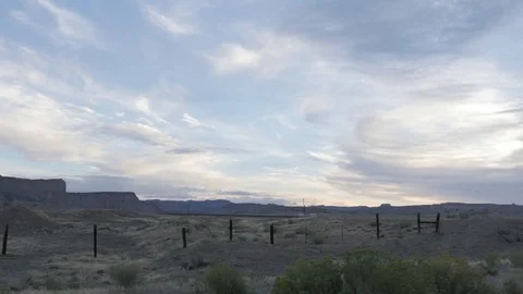 Mesa in Arizona off Highway 40 on Cloudy Morning Stock Footage 84739200
