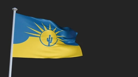 Mesa Arizona - Loopable 3D flag animation with Alpha Channel and Transparency Stock-Footage 91048861