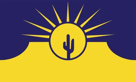 Mesa city flag vector illustration isolated. USA Ilustração Stock