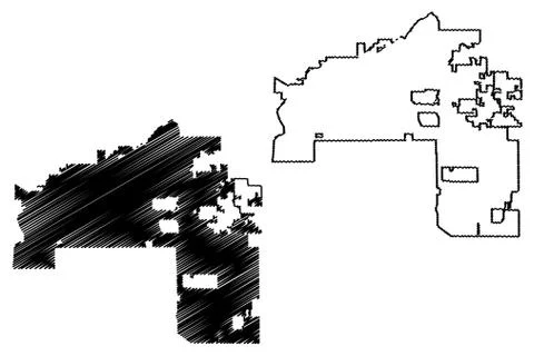 Mesa City map vector Ilustración de archivo