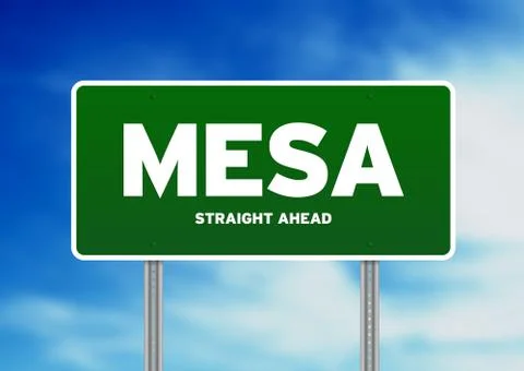 Mesa highway sign Illustrazione stock