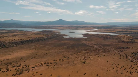 Mesa Lake 2 (Descending &amp; In) Stock Footage 221107991