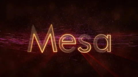 Mesa - Shiny looping city name text animation Stock-Footage 99598725