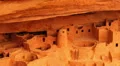 Mesa Verde 17 Zoom In Cliff Palace Native American Ruins Colorado HD Footage