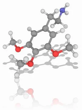 Mescaline drug molecule Stock Illustration