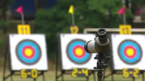 Mesh archery competition Stock Footage 158163547