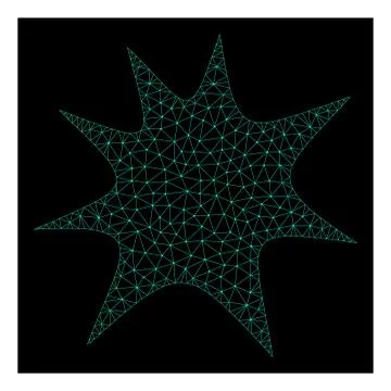 Mesh Boom Splash in Polygonal Wire Frame Vector Style 스톡 일러스트