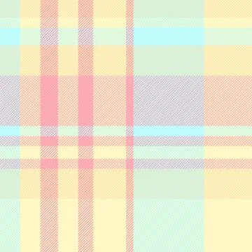 Mesh check plaid vector, happy tartan fabric pattern. Cute texture seamless.. Stock Illustration