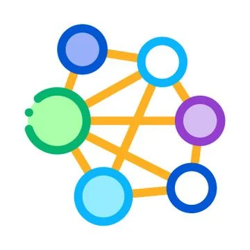 Mesh confusion icon vector outline illustration Stock Illustration