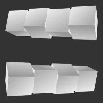 Mesh Cubes elements. 库存插图